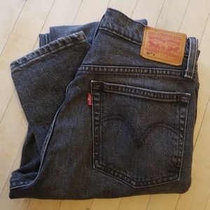 Skinny Redone Levi’s 501 denim jeans, Faded Black